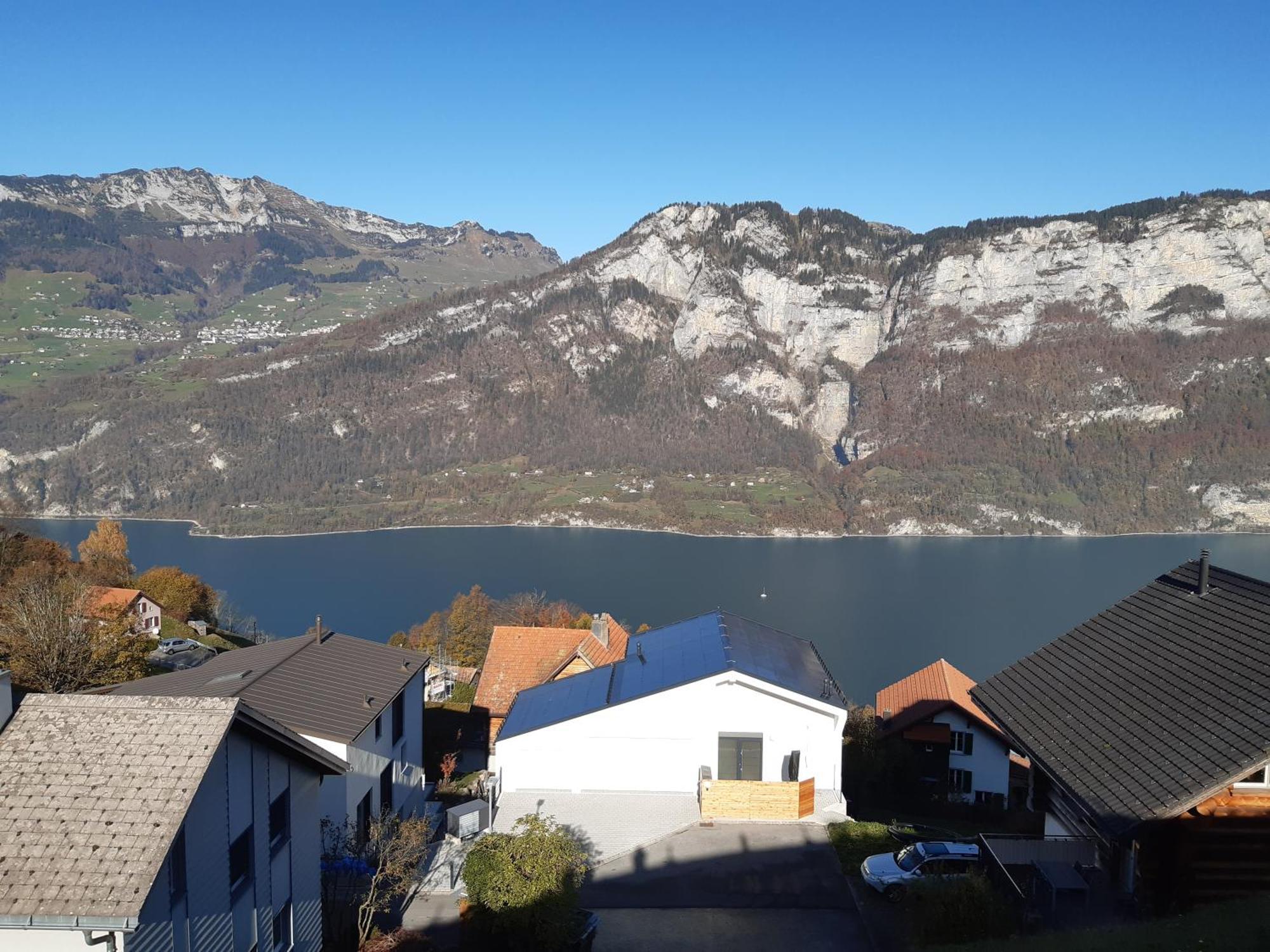 Apartment Panorama Am Walensee In Neubau-Villa Obstalden Exterior foto